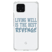 DistinctInk® Clear Shockproof Hybrid Case for Apple iPhone / Samsung Galaxy / Google Pixel - Living Well is The Best Revenge