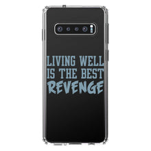 DistinctInk® Clear Shockproof Hybrid Case for Apple iPhone / Samsung Galaxy / Google Pixel - Living Well is The Best Revenge