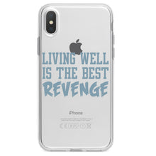DistinctInk® Clear Shockproof Hybrid Case for Apple iPhone / Samsung Galaxy / Google Pixel - Living Well is The Best Revenge