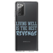 DistinctInk® Clear Shockproof Hybrid Case for Apple iPhone / Samsung Galaxy / Google Pixel - Living Well is The Best Revenge