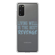 DistinctInk® Clear Shockproof Hybrid Case for Apple iPhone / Samsung Galaxy / Google Pixel - Living Well is The Best Revenge