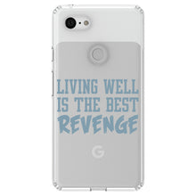 DistinctInk® Clear Shockproof Hybrid Case for Apple iPhone / Samsung Galaxy / Google Pixel - Living Well is The Best Revenge
