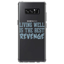 DistinctInk® Clear Shockproof Hybrid Case for Apple iPhone / Samsung Galaxy / Google Pixel - Living Well is The Best Revenge