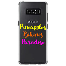 DistinctInk® Clear Shockproof Hybrid Case for Apple iPhone / Samsung Galaxy / Google Pixel - Pineapples Bikinis Paradise