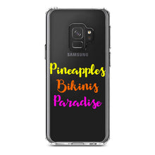 DistinctInk® Clear Shockproof Hybrid Case for Apple iPhone / Samsung Galaxy / Google Pixel - Pineapples Bikinis Paradise
