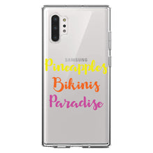 DistinctInk® Clear Shockproof Hybrid Case for Apple iPhone / Samsung Galaxy / Google Pixel - Pineapples Bikinis Paradise