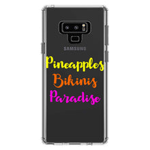 DistinctInk® Clear Shockproof Hybrid Case for Apple iPhone / Samsung Galaxy / Google Pixel - Pineapples Bikinis Paradise