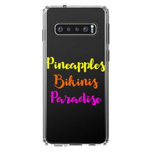 DistinctInk® Clear Shockproof Hybrid Case for Apple iPhone / Samsung Galaxy / Google Pixel - Pineapples Bikinis Paradise