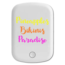 DistinctInk Magnetic Battery Pack, Wireless Portable Charger with USB-C Cable, Compatible with MagSafe iPhone 14 / 13 / 12 Series - Pineapples Bikinis Paradise