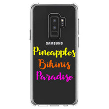 DistinctInk® Clear Shockproof Hybrid Case for Apple iPhone / Samsung Galaxy / Google Pixel - Pineapples Bikinis Paradise