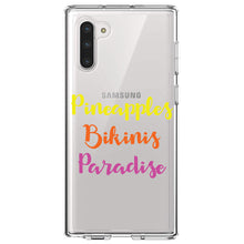 DistinctInk® Clear Shockproof Hybrid Case for Apple iPhone / Samsung Galaxy / Google Pixel - Pineapples Bikinis Paradise