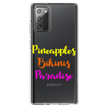 DistinctInk® Clear Shockproof Hybrid Case for Apple iPhone / Samsung Galaxy / Google Pixel - Pineapples Bikinis Paradise