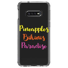 DistinctInk® Clear Shockproof Hybrid Case for Apple iPhone / Samsung Galaxy / Google Pixel - Pineapples Bikinis Paradise