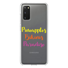 DistinctInk® Clear Shockproof Hybrid Case for Apple iPhone / Samsung Galaxy / Google Pixel - Pineapples Bikinis Paradise