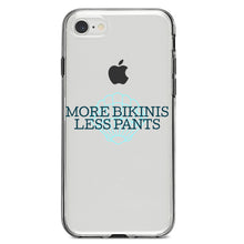 DistinctInk® Clear Shockproof Hybrid Case for Apple iPhone / Samsung Galaxy / Google Pixel - More Bikinis Less Pants
