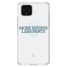 DistinctInk® Clear Shockproof Hybrid Case for Apple iPhone / Samsung Galaxy / Google Pixel - More Bikinis Less Pants