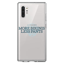 DistinctInk® Clear Shockproof Hybrid Case for Apple iPhone / Samsung Galaxy / Google Pixel - More Bikinis Less Pants