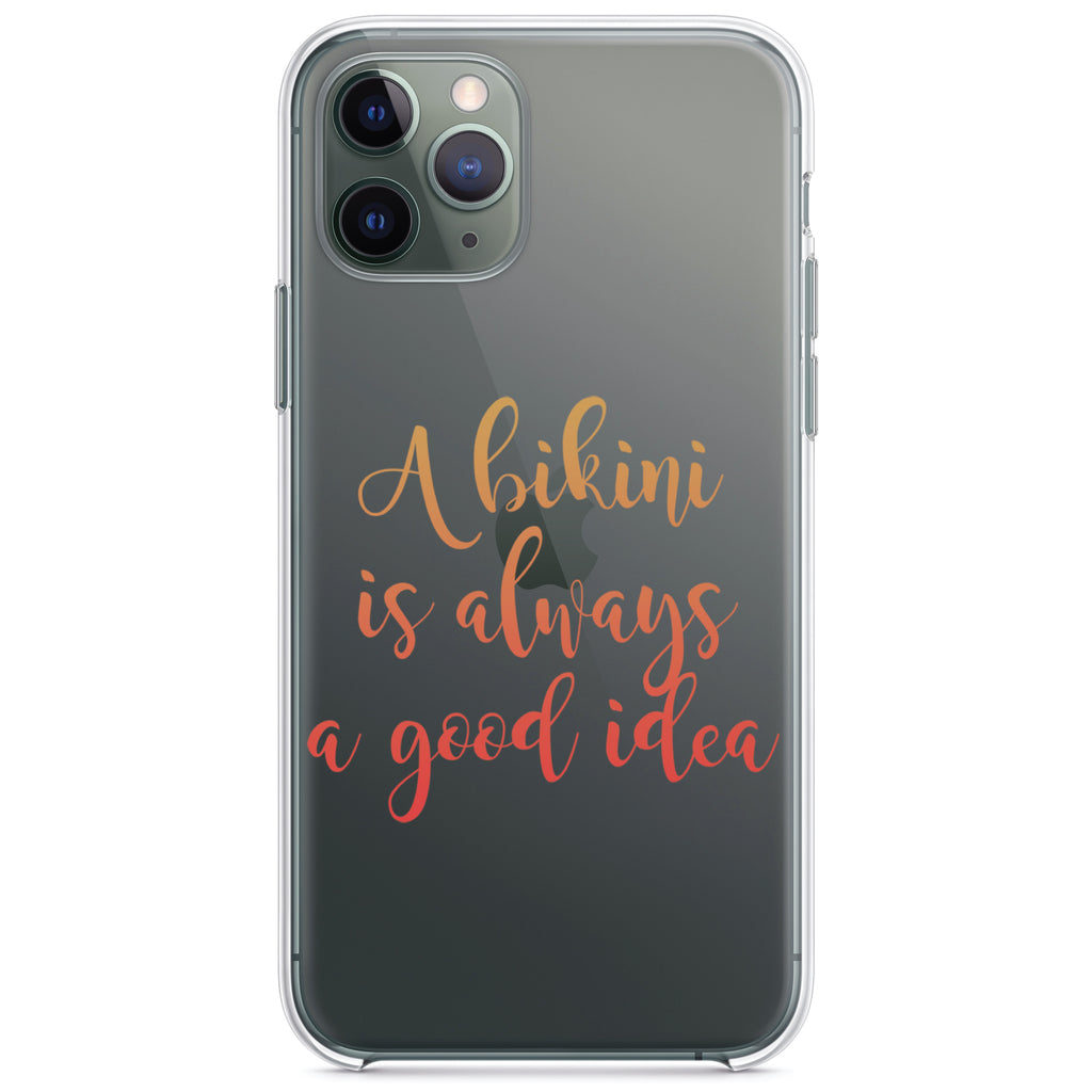 A Bikini is Always a Good Idea Clear Shockproof iPhone Case