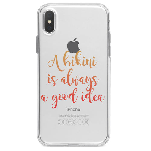 A Bikini is Always a Good Idea Clear Shockproof iPhone Case, view 2