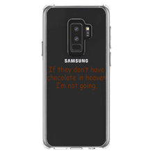 DistinctInk® Clear Shockproof Hybrid Case for Apple iPhone / Samsung Galaxy / Google Pixel - If No Chocolate in Heaven I'm Not Going