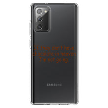 DistinctInk® Clear Shockproof Hybrid Case for Apple iPhone / Samsung Galaxy / Google Pixel - If No Chocolate in Heaven I'm Not Going