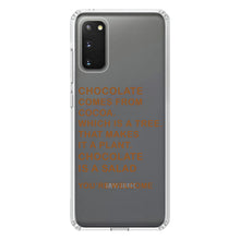 DistinctInk® Clear Shockproof Hybrid Case for Apple iPhone / Samsung Galaxy / Google Pixel - Chocolate Comes From Cocoa Is A Salad