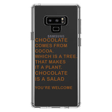DistinctInk® Clear Shockproof Hybrid Case for Apple iPhone / Samsung Galaxy / Google Pixel - Chocolate Comes From Cocoa Is A Salad