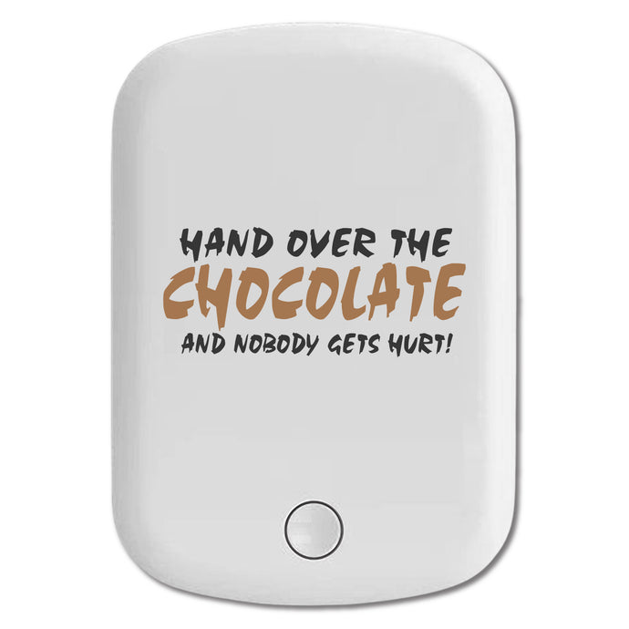 DistinctInk Magnetic Battery Pack, Wireless Portable Charger with USB-C Cable, Compatible with MagSafe iPhone 14 / 13 / 12 Series - Hand Over The Chocolate Nobody Gets Hurt