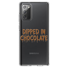 DistinctInk® Clear Shockproof Hybrid Case for Apple iPhone / Samsung Galaxy / Google Pixel - Dipped in Chocolate
