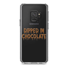 DistinctInk® Clear Shockproof Hybrid Case for Apple iPhone / Samsung Galaxy / Google Pixel - Dipped in Chocolate