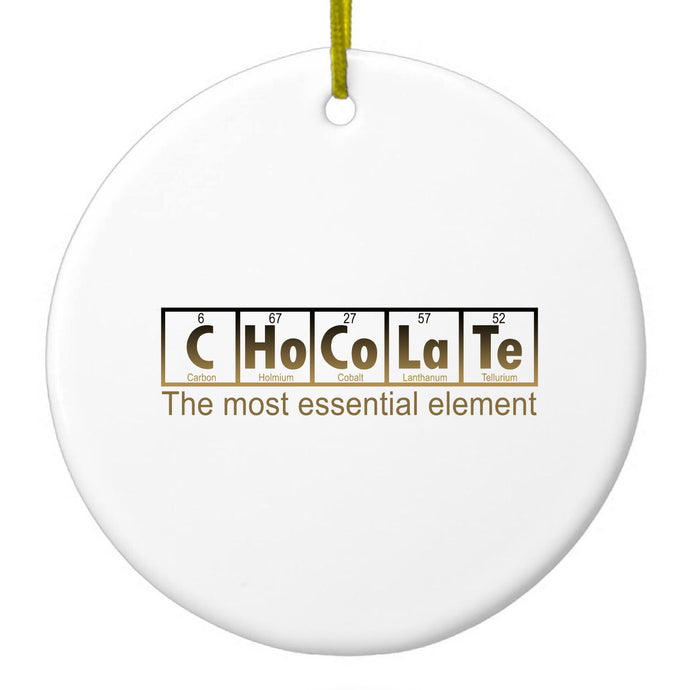 Chocolate The Most Essential Element Ceramic Ornament