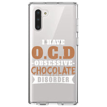 DistinctInk® Clear Shockproof Hybrid Case for Apple iPhone / Samsung Galaxy / Google Pixel - OCD Obsessive Chocolate Disorder