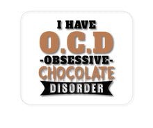 DistinctInk Custom Foam Rubber Mouse Pad - 1/4" Thick - OCD Obsessive Chocolate Disorder