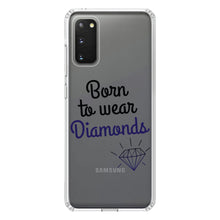 DistinctInk® Clear Shockproof Hybrid Case for Apple iPhone / Samsung Galaxy / Google Pixel - Born to Wear Diamonds