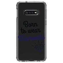 DistinctInk® Clear Shockproof Hybrid Case for Apple iPhone / Samsung Galaxy / Google Pixel - Born to Wear Diamonds
