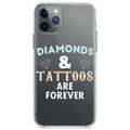 Diamonds and Tattoos Are Forever Clear Shockproof iPhone Case