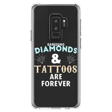 DistinctInk® Clear Shockproof Hybrid Case for Apple iPhone / Samsung Galaxy / Google Pixel - Diamonds and Tattoos Are Forever