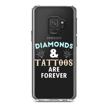 DistinctInk® Clear Shockproof Hybrid Case for Apple iPhone / Samsung Galaxy / Google Pixel - Diamonds and Tattoos Are Forever
