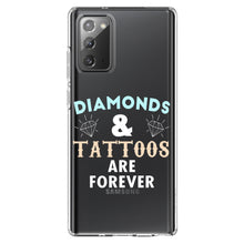 DistinctInk® Clear Shockproof Hybrid Case for Apple iPhone / Samsung Galaxy / Google Pixel - Diamonds and Tattoos Are Forever