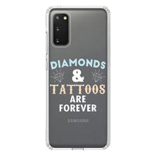 DistinctInk® Clear Shockproof Hybrid Case for Apple iPhone / Samsung Galaxy / Google Pixel - Diamonds and Tattoos Are Forever