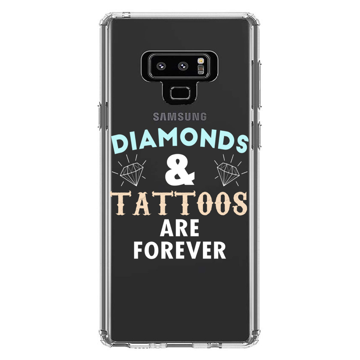 Diamonds and Tattoos Are Forever Clear Shockproof iPhone Case, view 11