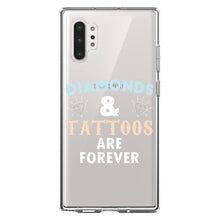 DistinctInk® Clear Shockproof Hybrid Case for Apple iPhone / Samsung Galaxy / Google Pixel - Diamonds and Tattoos Are Forever