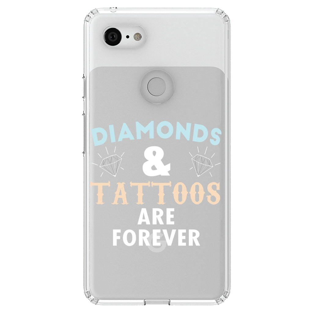 Diamonds and Tattoos Are Forever Clear Shockproof iPhone Case, view 22
