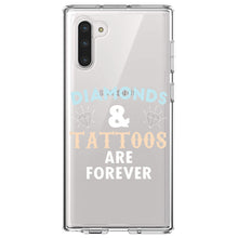 DistinctInk® Clear Shockproof Hybrid Case for Apple iPhone / Samsung Galaxy / Google Pixel - Diamonds and Tattoos Are Forever