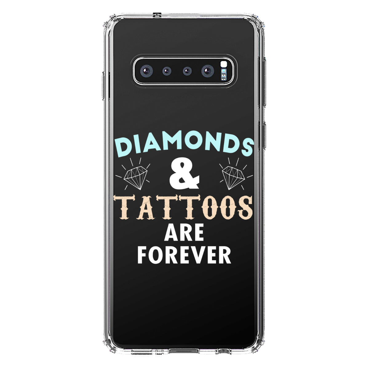 Diamonds and Tattoos Are Forever Clear Shockproof iPhone Case, view 16