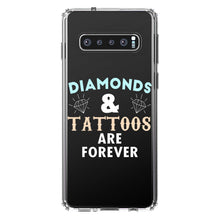 DistinctInk® Clear Shockproof Hybrid Case for Apple iPhone / Samsung Galaxy / Google Pixel - Diamonds and Tattoos Are Forever