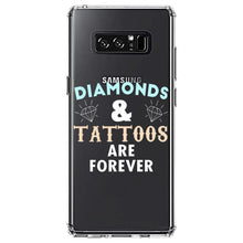 DistinctInk® Clear Shockproof Hybrid Case for Apple iPhone / Samsung Galaxy / Google Pixel - Diamonds and Tattoos Are Forever