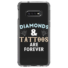 DistinctInk® Clear Shockproof Hybrid Case for Apple iPhone / Samsung Galaxy / Google Pixel - Diamonds and Tattoos Are Forever