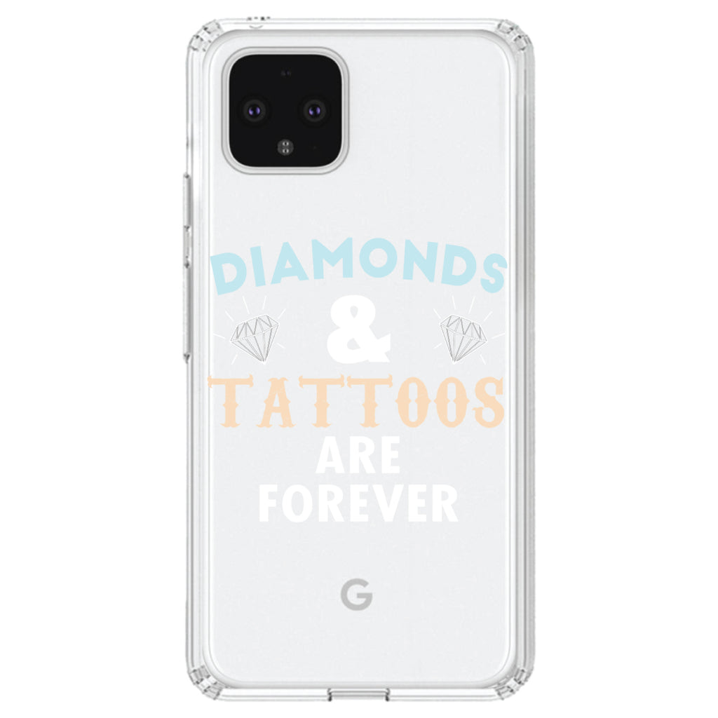 Diamonds and Tattoos Are Forever Clear Shockproof iPhone Case, view 23