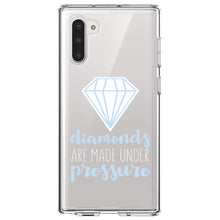 DistinctInk® Clear Shockproof Hybrid Case for Apple iPhone / Samsung Galaxy / Google Pixel - Diamonds Are Made Under Pressure
